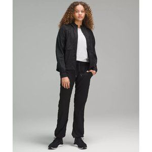 Lululemon Mesh Nylon Water Repellent Windbreaker Hooded Packable Jacket Black 6